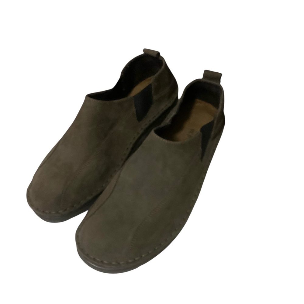 Naot Women’s 38/US 7 Greenish Brown Genuine Suede Slip-On Comfy Casual Loafers